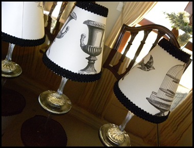 Pixels and Paperie: Wineglass lampshades (&amp; free printables!)